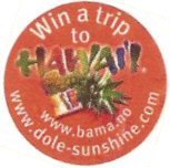 win a trip to hawaii www.bama.no www.dole-sunshine.com