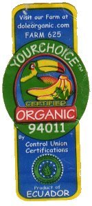 yourchoice certified organic 94011 visit our farm at doleorganic.com farm 625 by control union certifications product of ecuador