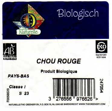 chou rouge produit biologique