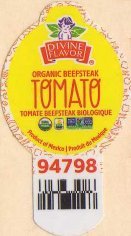 divine flavor organic beefsteak tomato tomate beefsteak biologique product of mexico / produit du mexique 94798