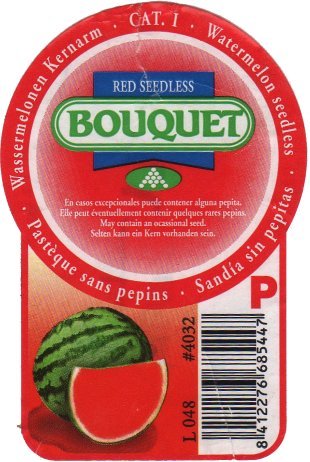 bouquet red seedless pasteque sans pepins l048 #4032 p 8412276685447
