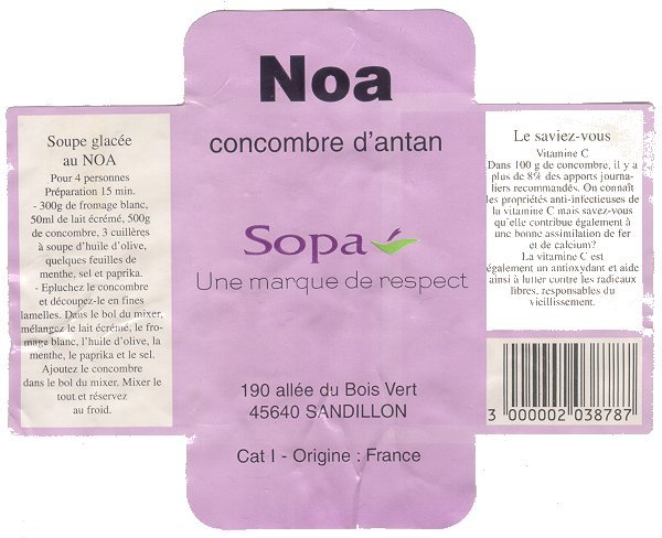 sopa une marque de respect noa concombre d antan