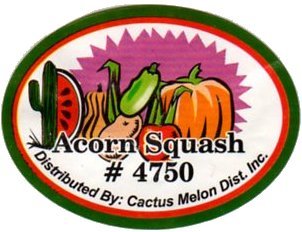 acorn squash #4750 distributed by : cactus melon dist. inc.