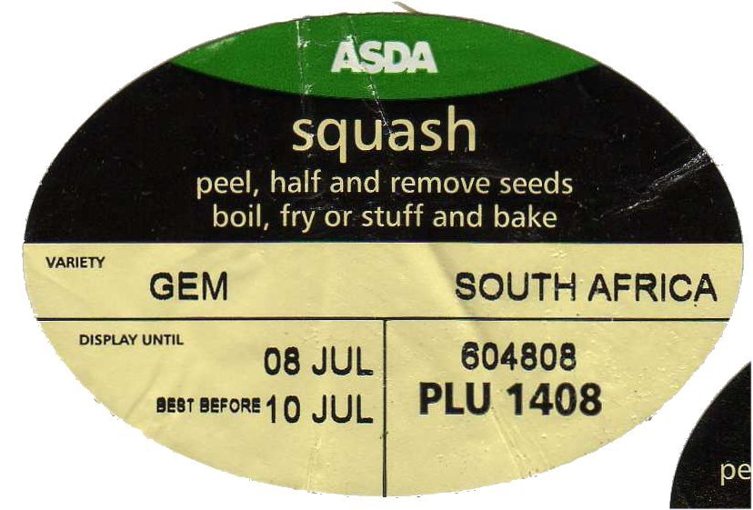 asda squash variete gem south africa plu 1408