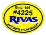 rivas emp. 196 #4225 avocados from mexico