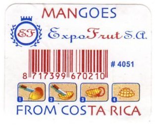 expofrut s.a. mangoes from costa rica #4051 8717399670210