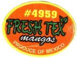 fresh tex #4959 mangos produce of mexico