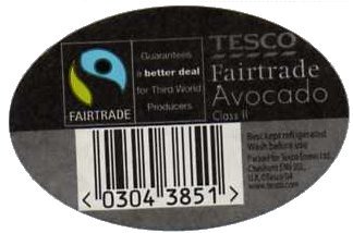 tesco fairtrade avocado class II 03043851