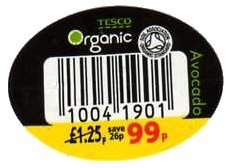 tesco organic avocado 10041901