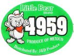 little bear brand 4959 produce of mexico distributed by j&d produce