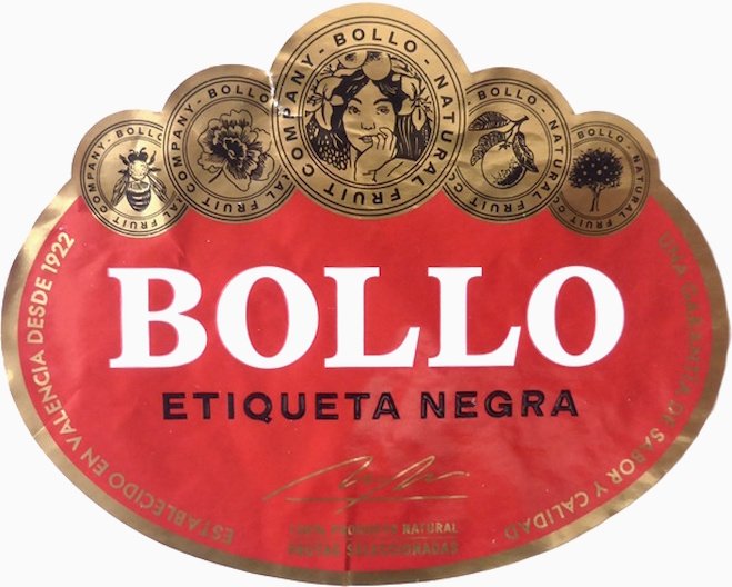 bollo company atura company natural bolle pany natur compa fruit fruit frui ruit ablecido en valencia desde 1922 etiqueta negra sabor y calidad natural oradas