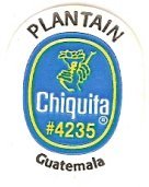 chiquita plantain #4235 guatemala