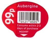 aubergine 99p 01214505 consume within 2-3 days of purchase m0249p