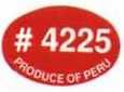 #4225 produce of peru