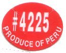 #4225 produce of peru